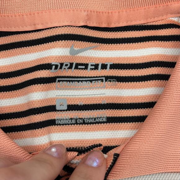 Nike Dri Fit Disney Parks Mickey Mouse Mens‎ M Striped Victory Golf Polo Shirt - Picture 4 of 10